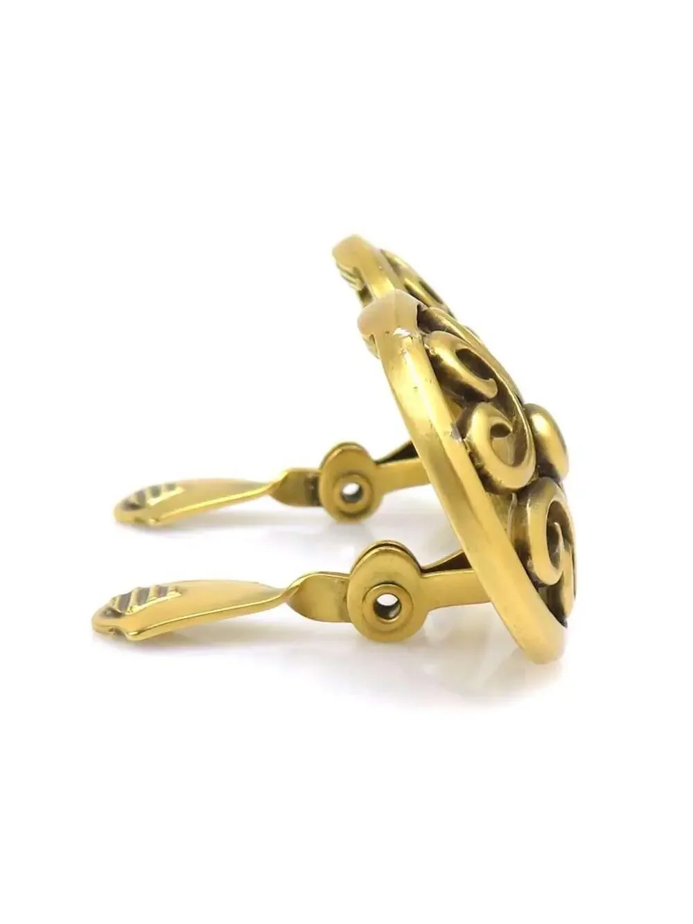 Auth Yves Saint Laurent Earrings Gold #303027Y12B